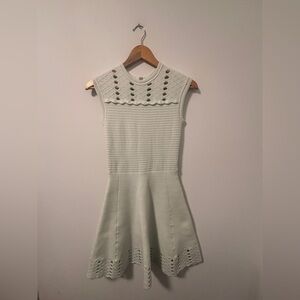 Ted Baker Light Green Textured Mini Dress